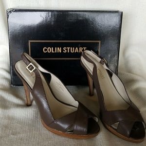 Brown Sling back heels